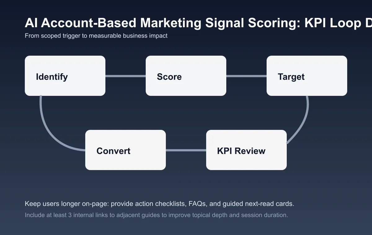 Account-Based Marketing Signal Scoring process diagram and KPI loop