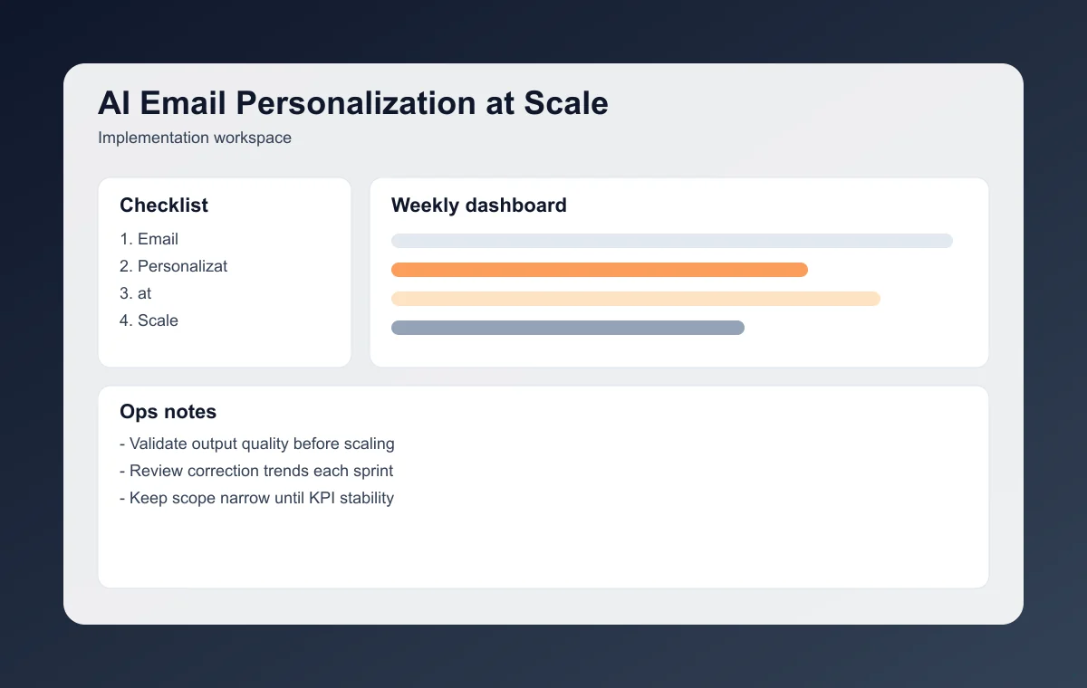 Editorial workspace image for email personalization workflow
