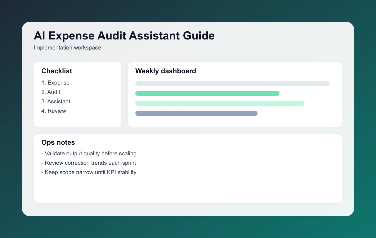 Editorial workflow image for AI Expense Audit Assistant Guide