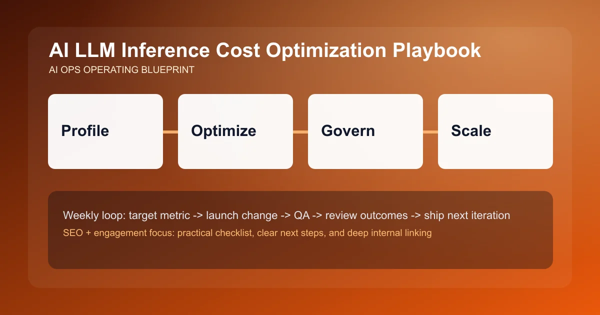 AI LLM Inference Cost Optimization Playbook visual workflow overview