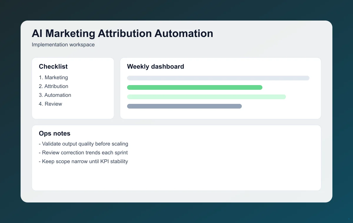 Editorial workspace image for marketing attribution dashboard