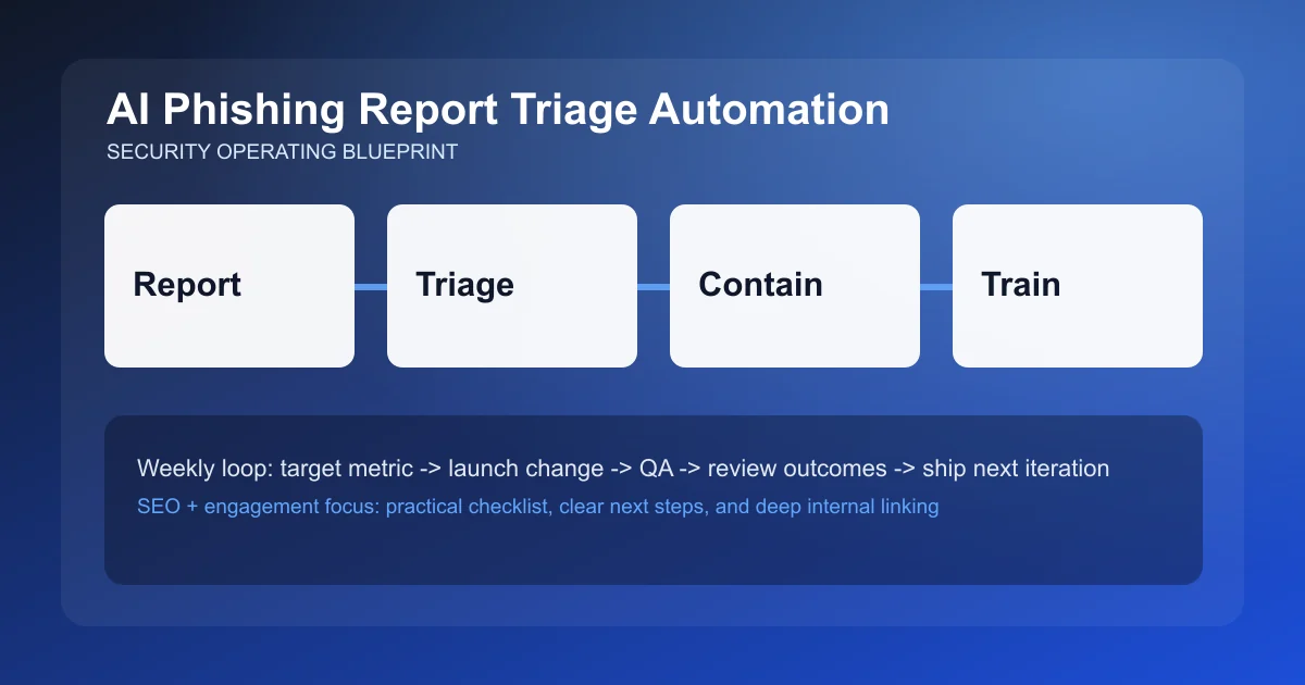 AI Phishing Report Triage Automation visual workflow overview