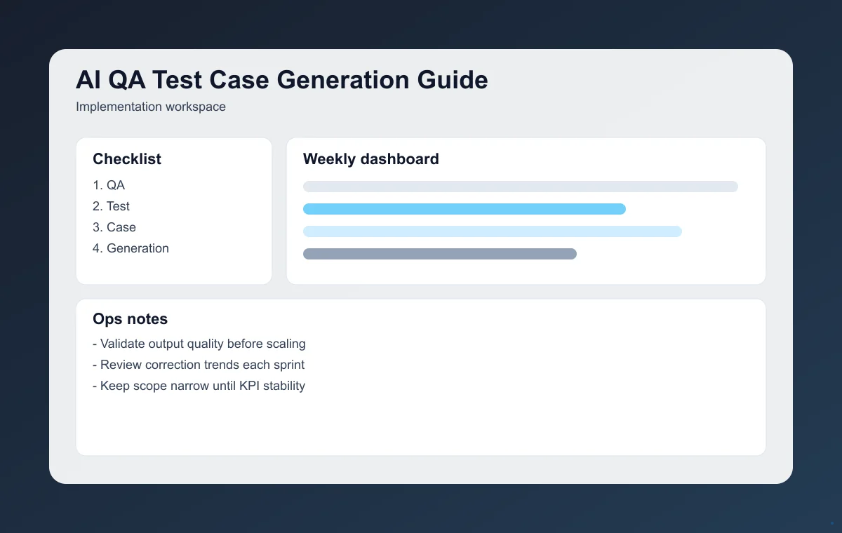 Editorial workflow image for AI QA Test Case Generation Guide