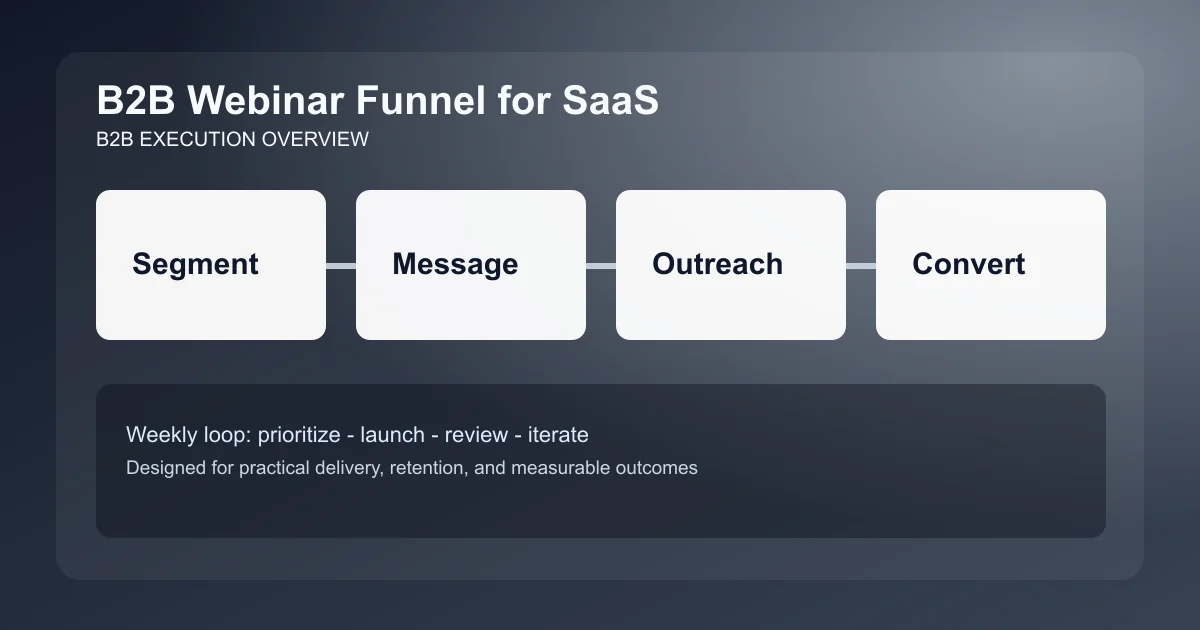 B2B Webinar Funnel for SaaS visual overview