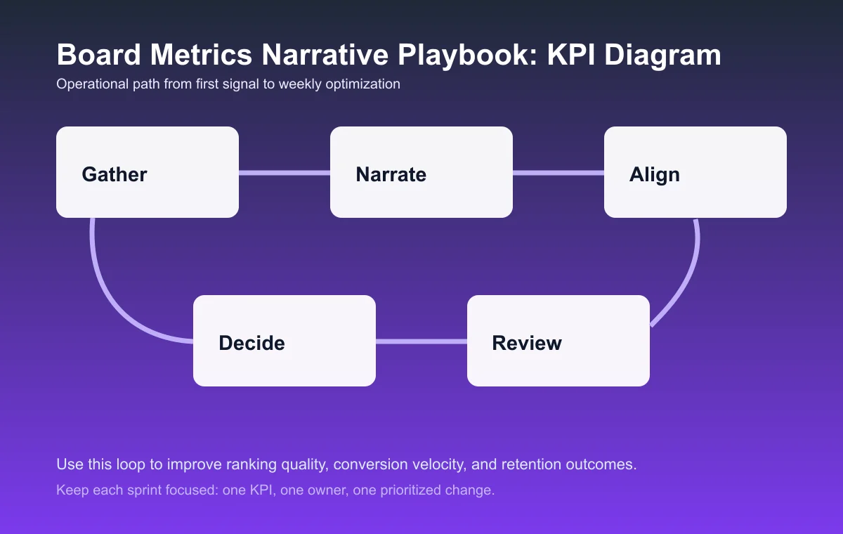 Board Metrics Narrative Playbook process diagram