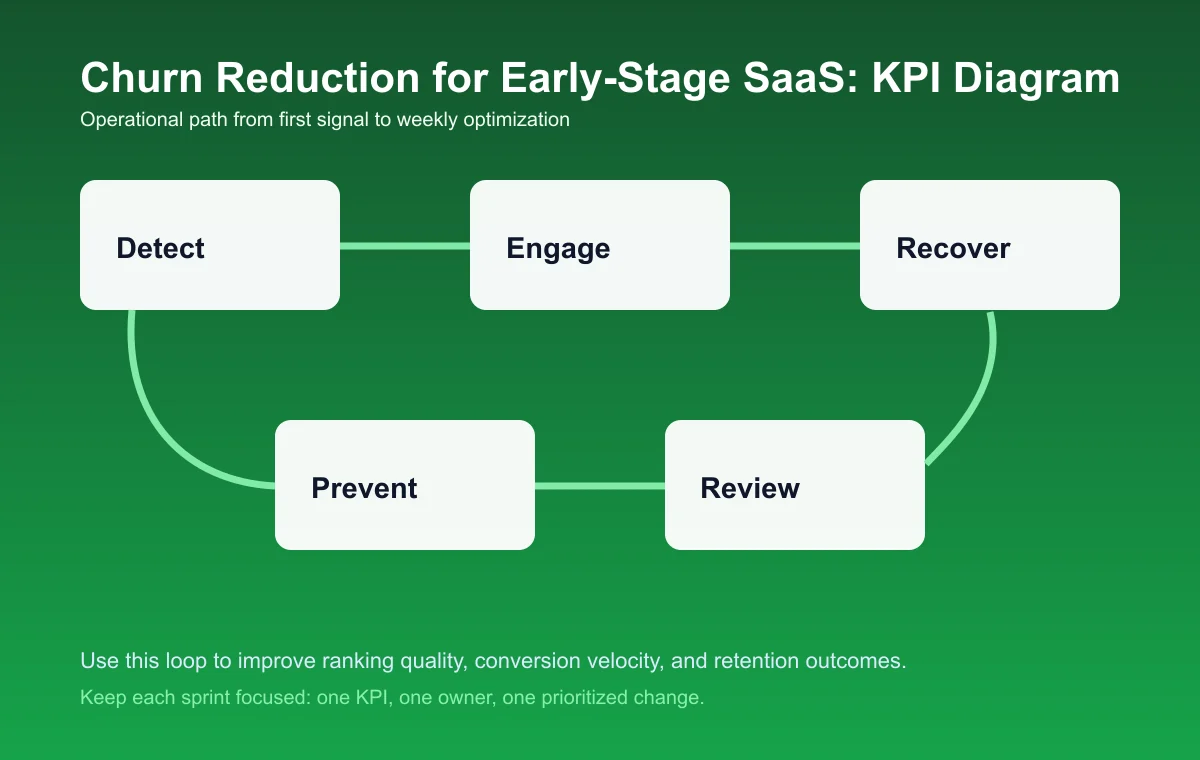 Churn Reduction for Early-Stage SaaS process diagram