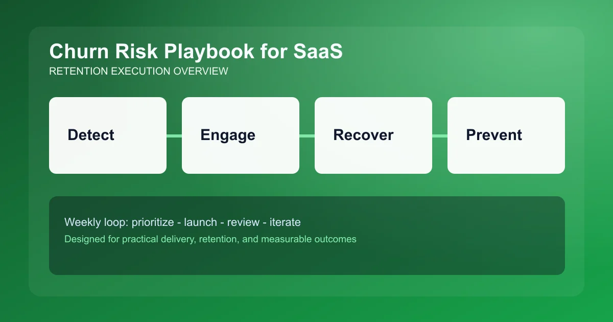 Churn Risk Playbook for SaaS visual overview