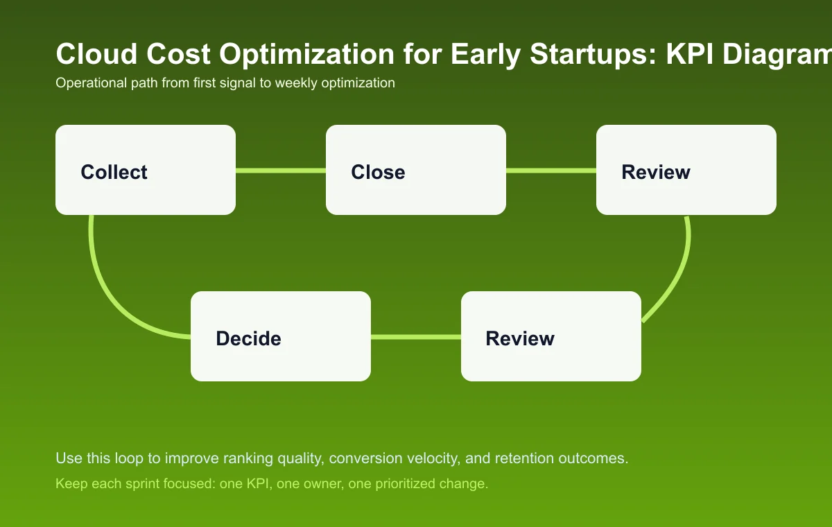 Cloud Cost Optimization for Early Startups process diagram