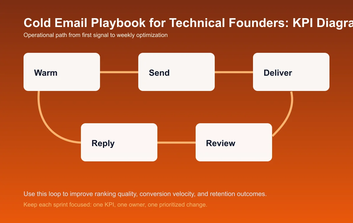 Cold Email Playbook for Technical Founders process diagram