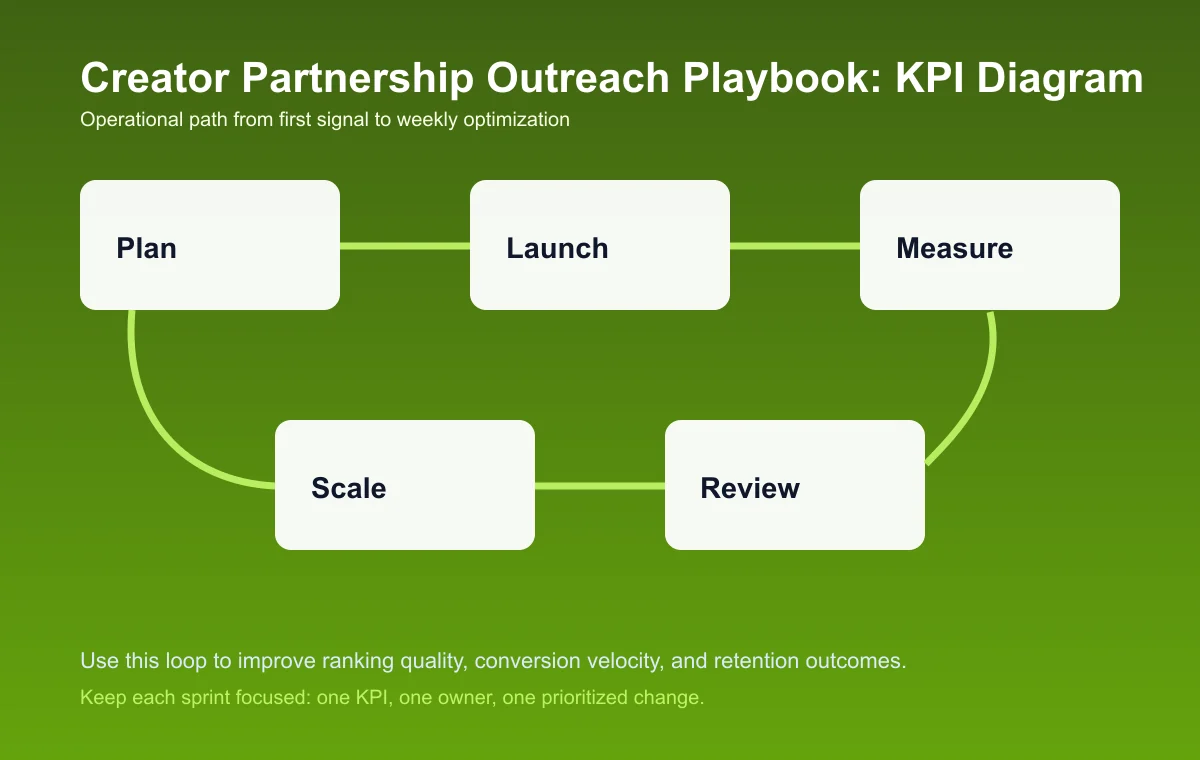 Creator Partnership Outreach Playbook process diagram