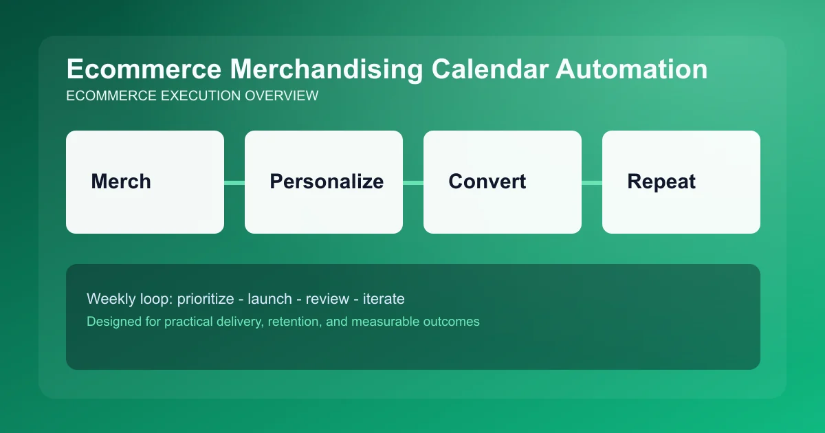 Ecommerce Merchandising Calendar Automation visual overview