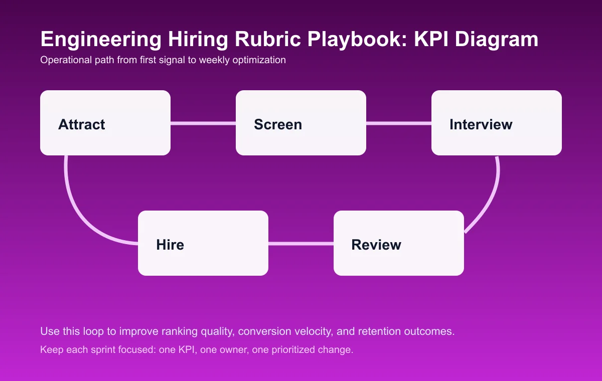 Engineering Hiring Rubric Playbook process diagram