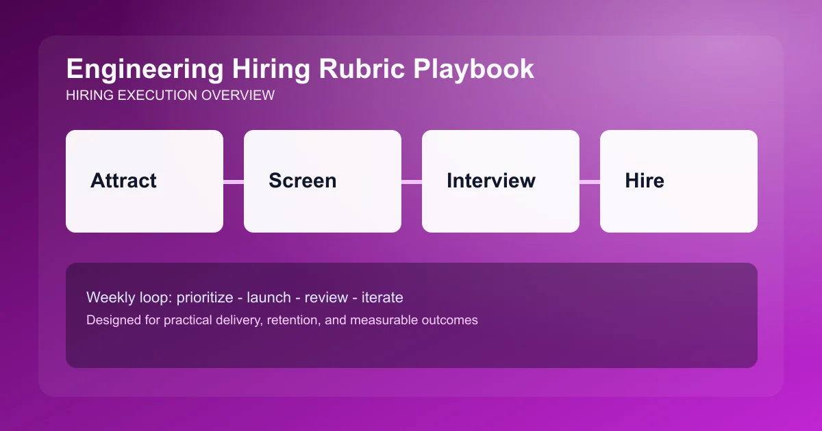 Engineering Hiring Rubric Playbook visual overview