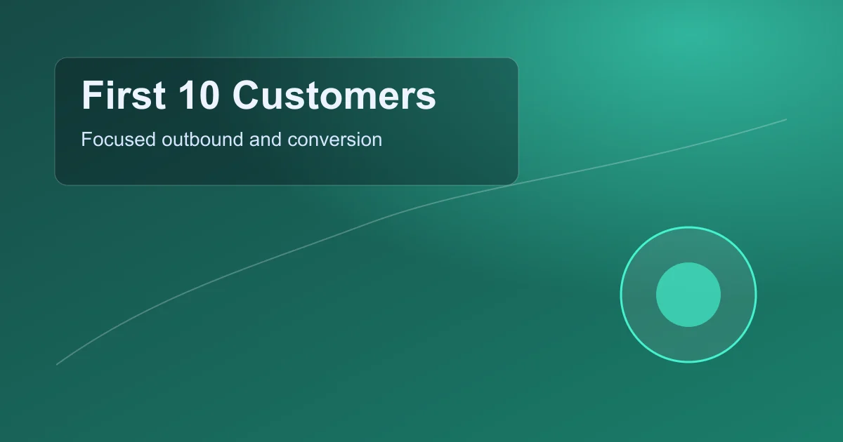 Acquisition map for first 10 AI startup customers