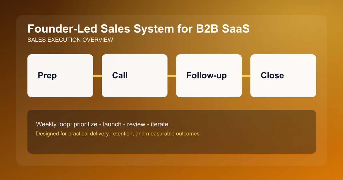 Founder-Led Sales System for B2B SaaS visual overview