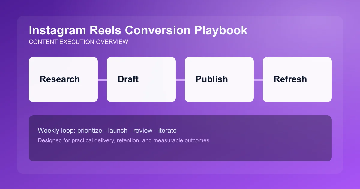 Instagram Reels Conversion Playbook visual overview