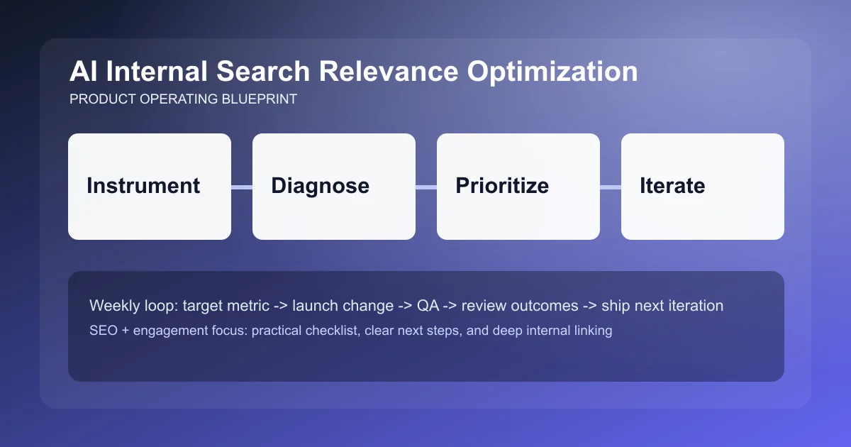 Internal Search Relevance Optimization visual workflow overview