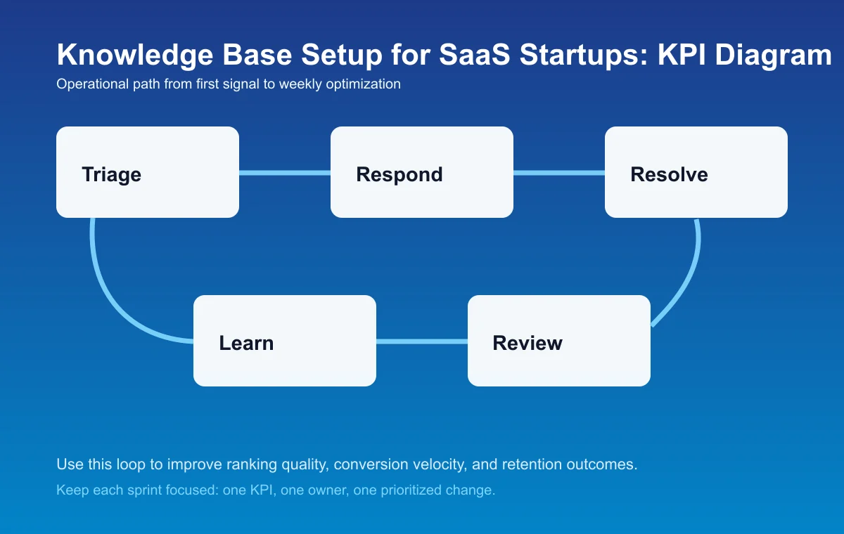 Knowledge Base Setup for SaaS Startups process diagram
