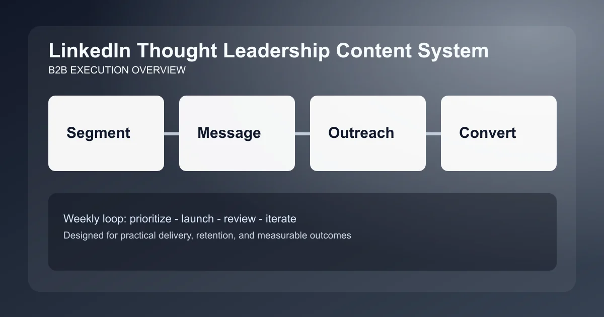 LinkedIn Thought Leadership Content System visual overview