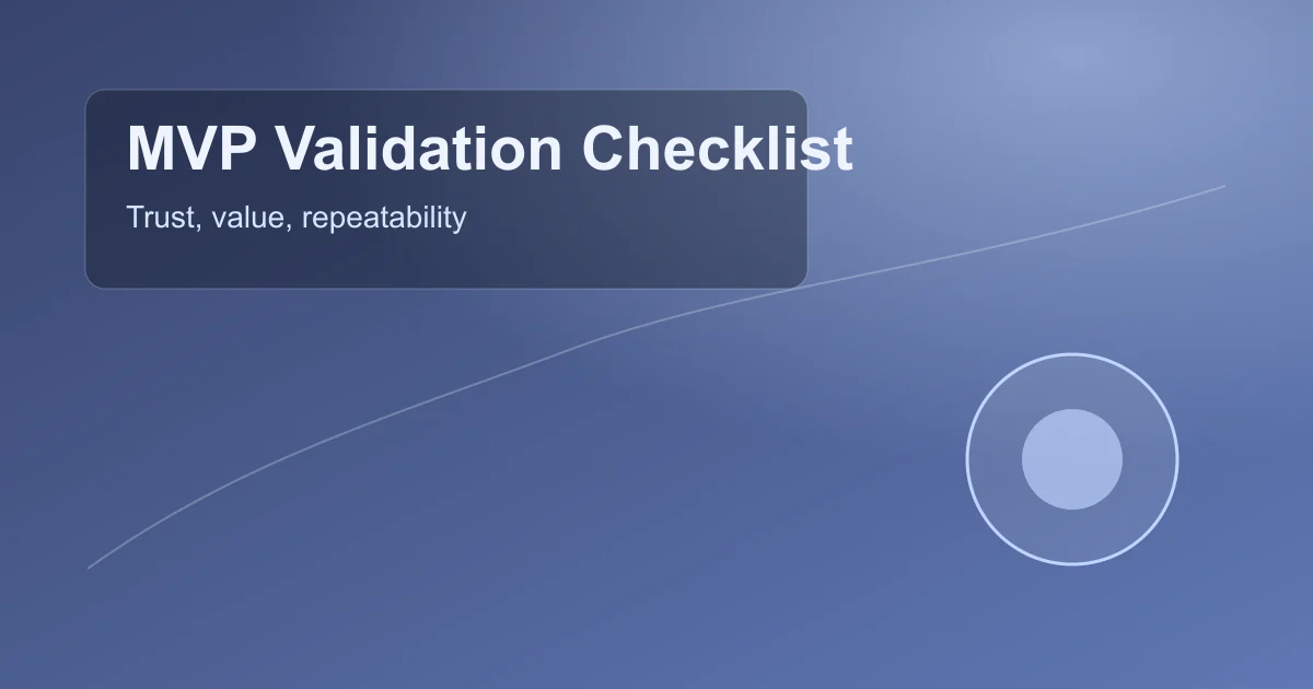 AI MVP readiness checklist visual summary