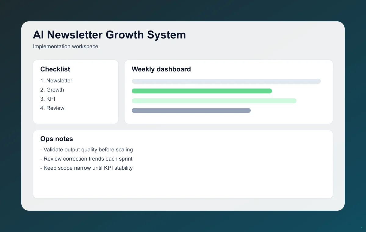 Editorial workflow image for Newsletter Growth System