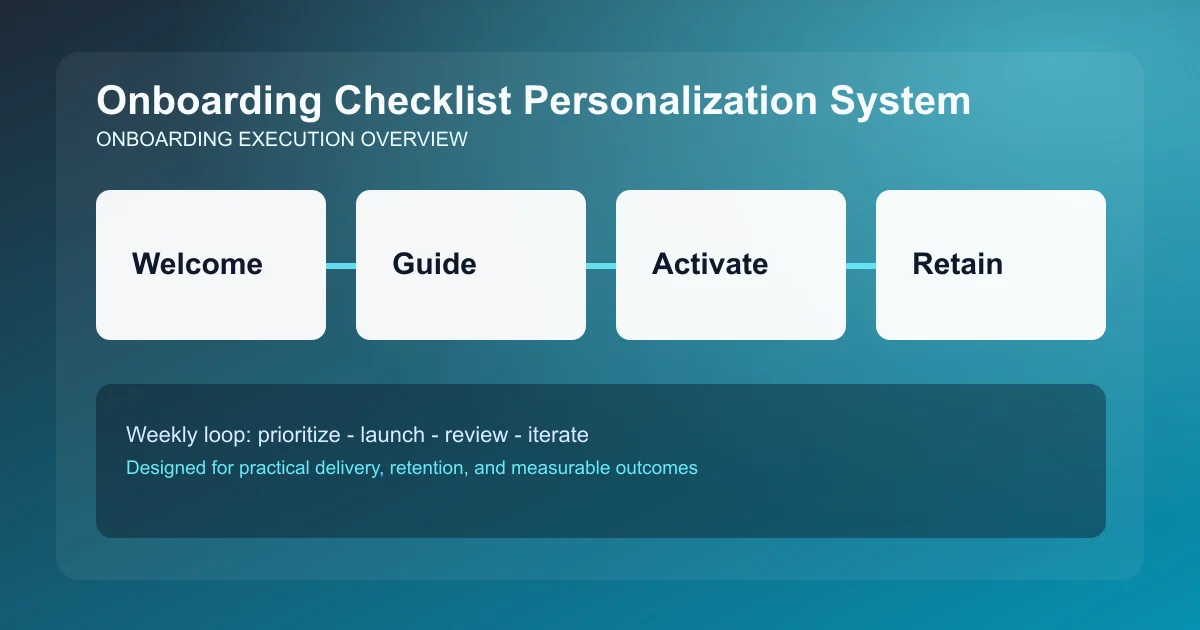 Onboarding Checklist Personalization System visual overview