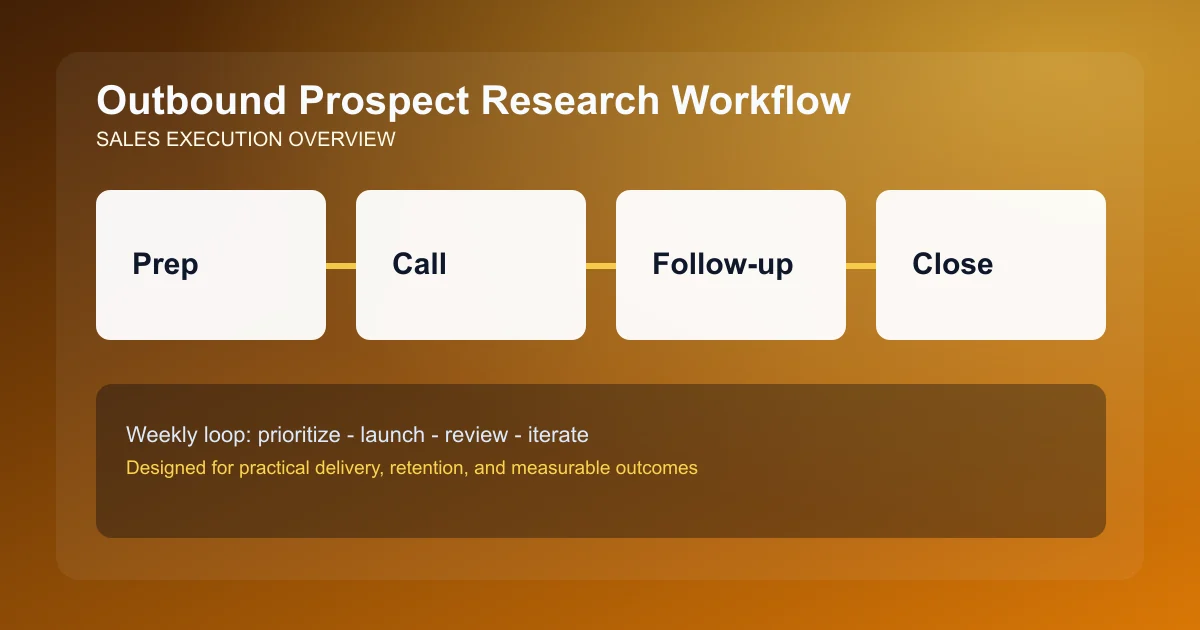Outbound Prospect Research Workflow visual overview