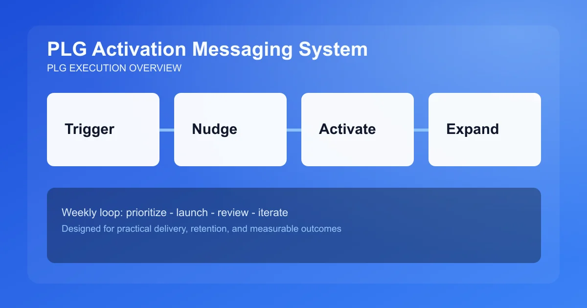 PLG Activation Messaging System visual overview