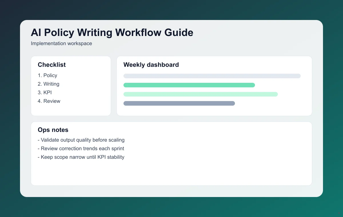 Editorial workflow image for Policy Writing Workflow Guide
