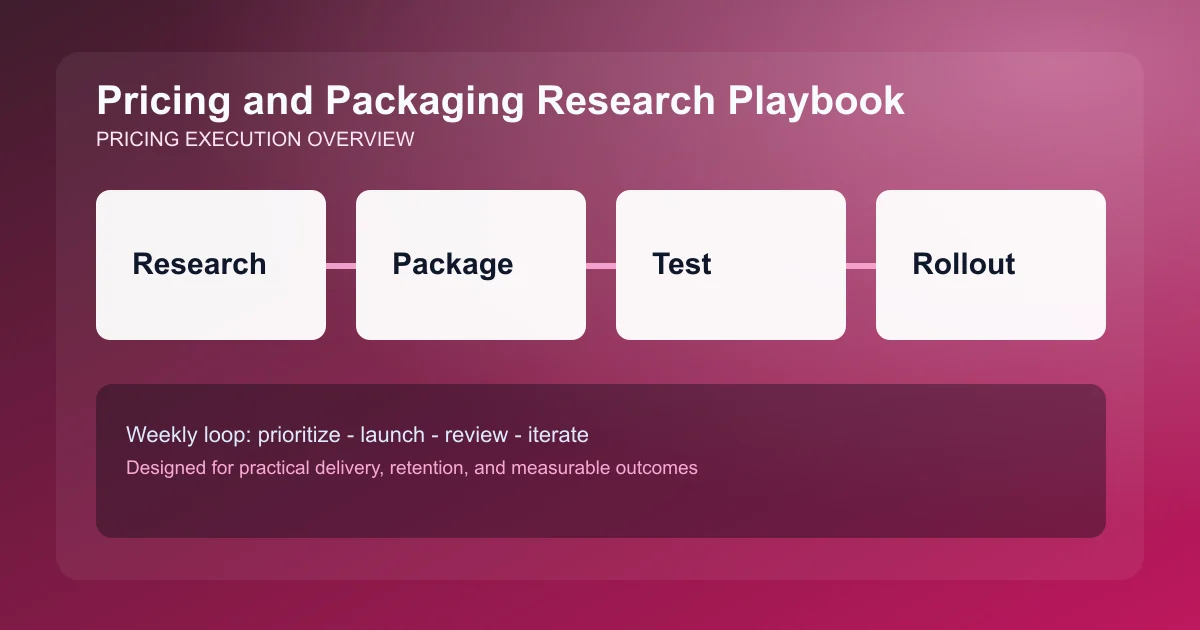 Pricing and Packaging Research Playbook visual overview