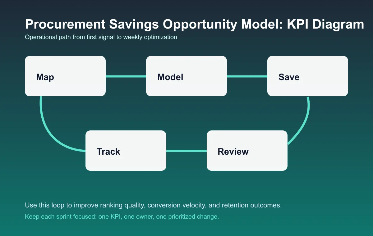 Procurement Savings Opportunity Model process diagram