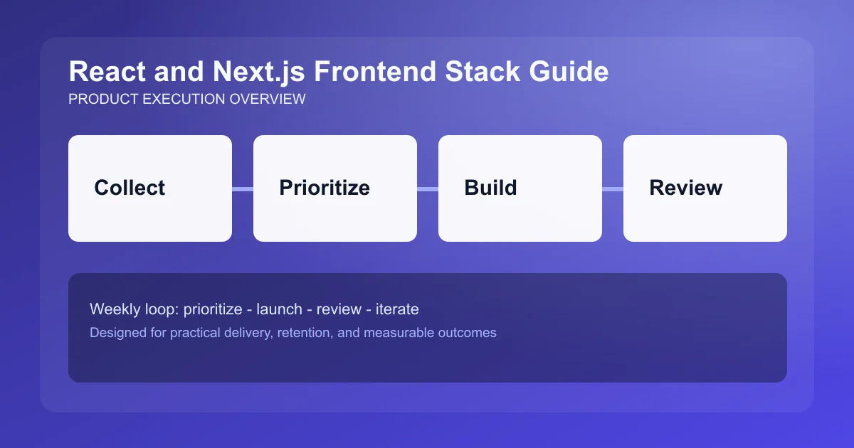 React and Next.js Frontend Stack Guide visual overview
