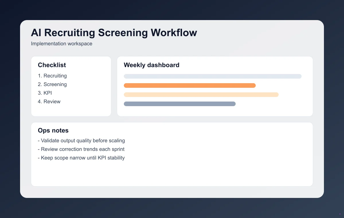 Editorial workspace image for recruiting pipeline board