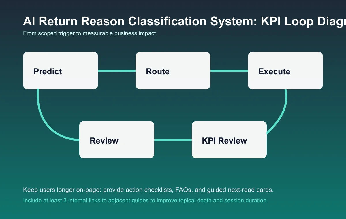 Return Reason Classification System process diagram and KPI loop