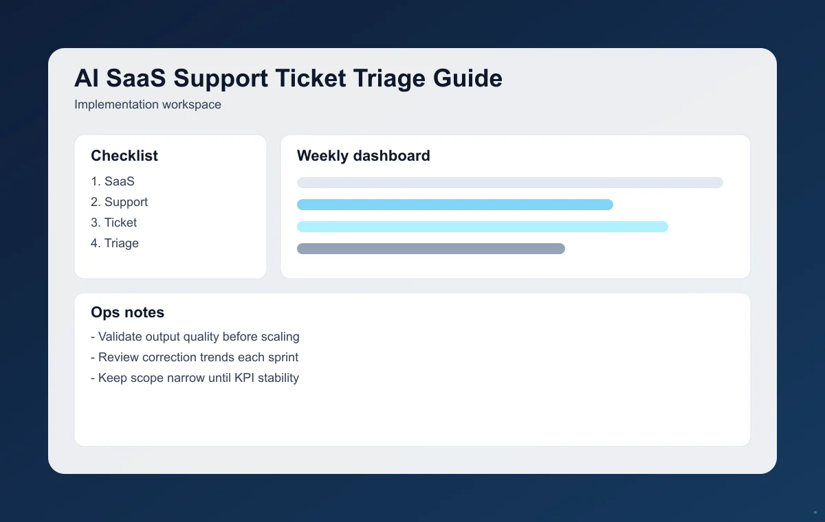 Editorial workspace image for ticket triage dashboard
