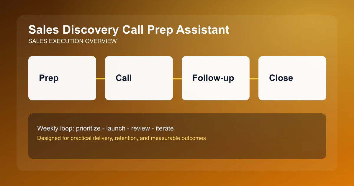 Sales Discovery Call Prep Assistant visual overview