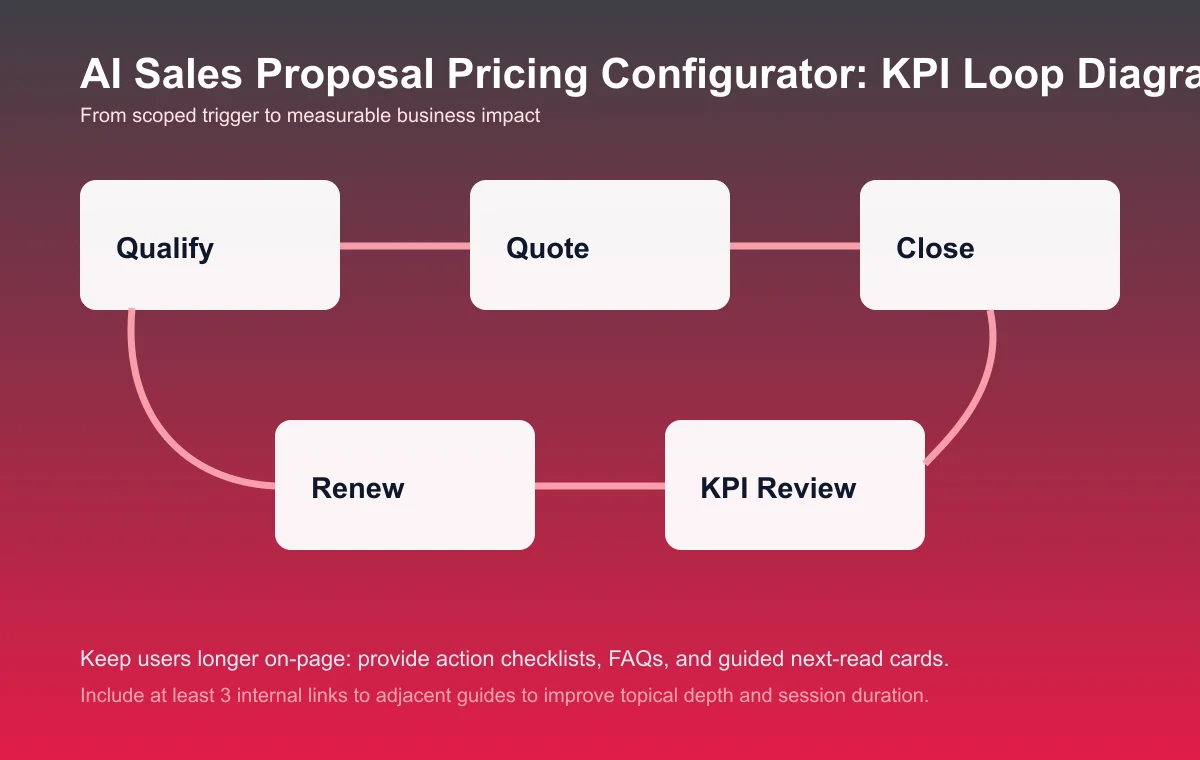 Sales Proposal Pricing Configurator process diagram and KPI loop