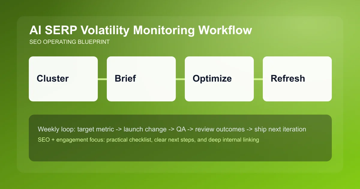 SERP Volatility Monitoring Workflow visual workflow overview