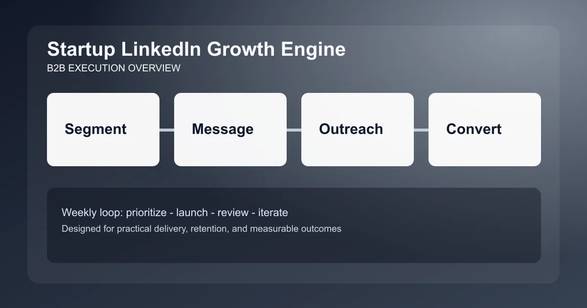 Startup LinkedIn Growth Engine visual overview
