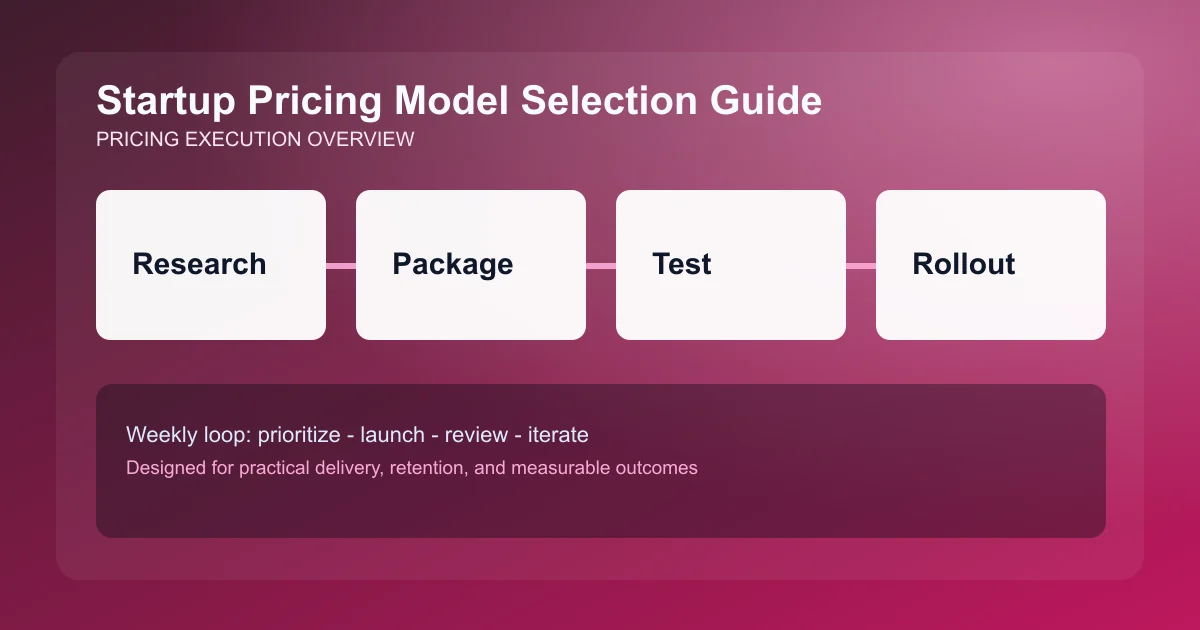 Startup Pricing Model Selection Guide visual overview