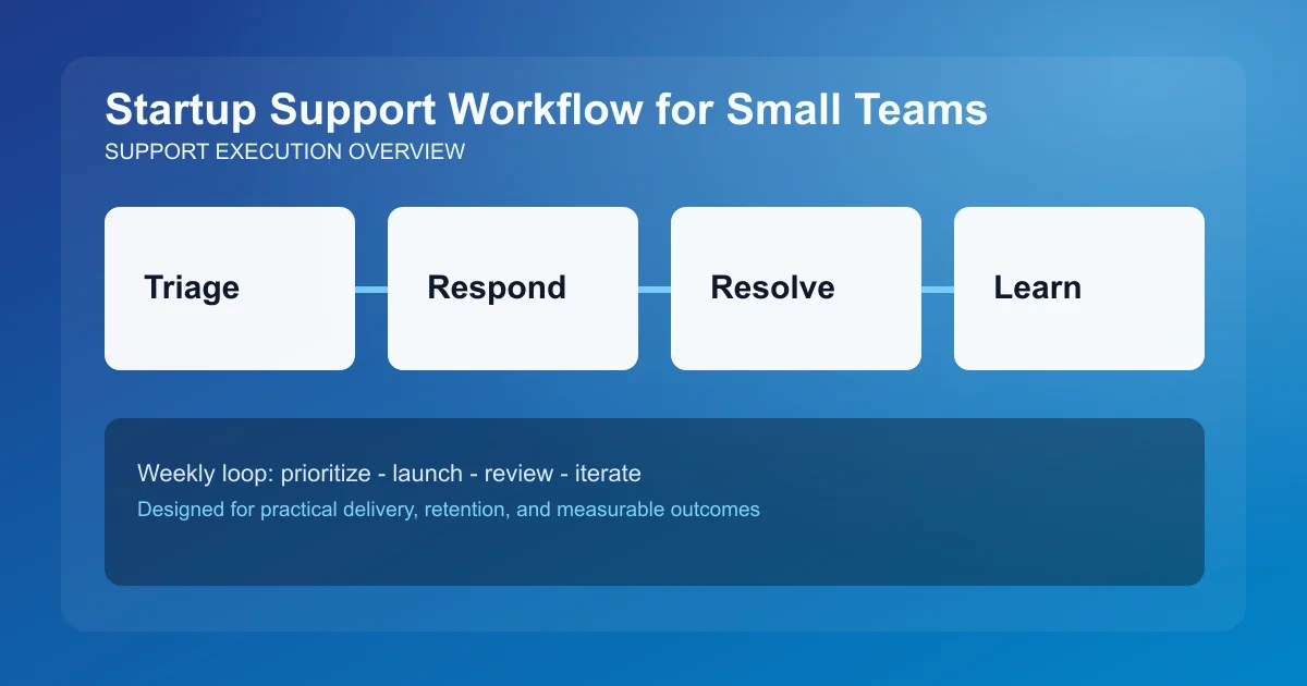 Startup Support Workflow for Small Teams visual overview