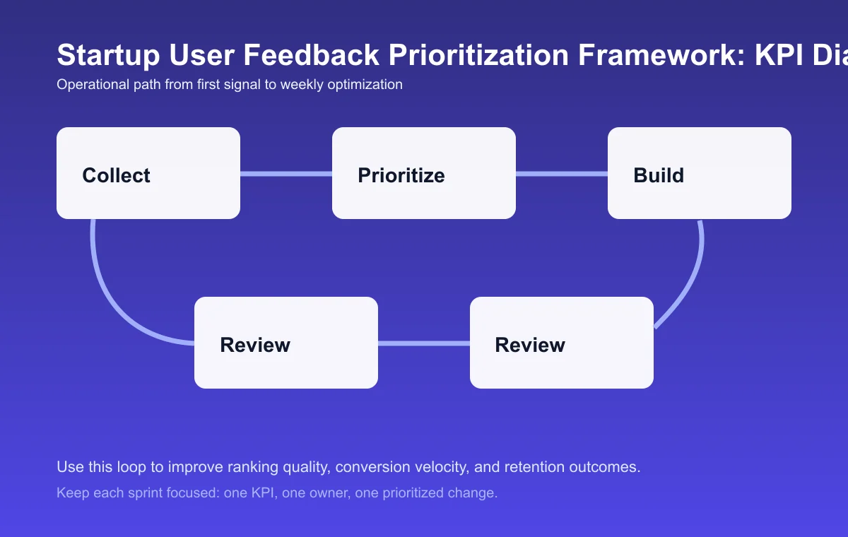 Startup User Feedback Prioritization Framework process diagram