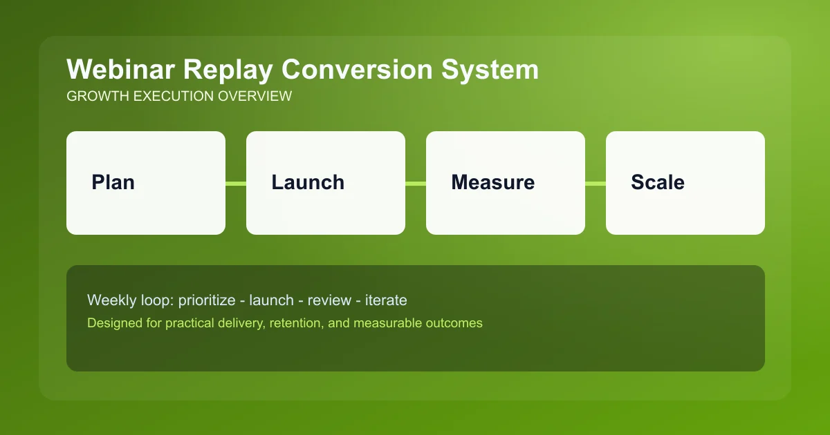 Webinar Replay Conversion System visual overview